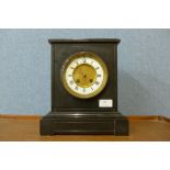 A 19th Century French Belge noir mantel clock