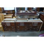A Victorian mahogany bank of drawers,