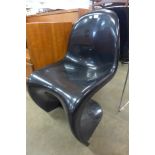 A Herman Miller black Panton chair