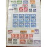 Stamps;- Commonwealth mint and used in red stock book, various countries George V and VI,