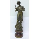 A spelter figure, Macon,