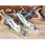 Four woodworking planes,