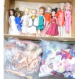 Seven vintage Sindy dolls, JEM and Toots (Tressy's little sister),