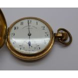 A full hunter top wind pocket watch,