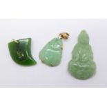 Three jade pendants
