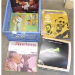 Fifty-five jazz and blues LP records