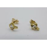 A pair of 9ct gold ear studs