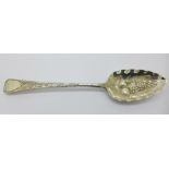 A Georgian silver berry spoon, London 1799, George Smith (IV), 73.