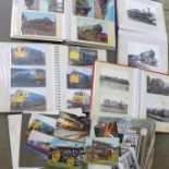 Two albums of train photographs,