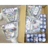Star Wars candy containers with collector cards and a collection of Zypods