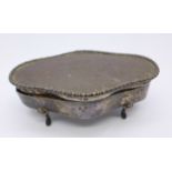 A silver jewellery casket, Birmingham 1911, 84g,