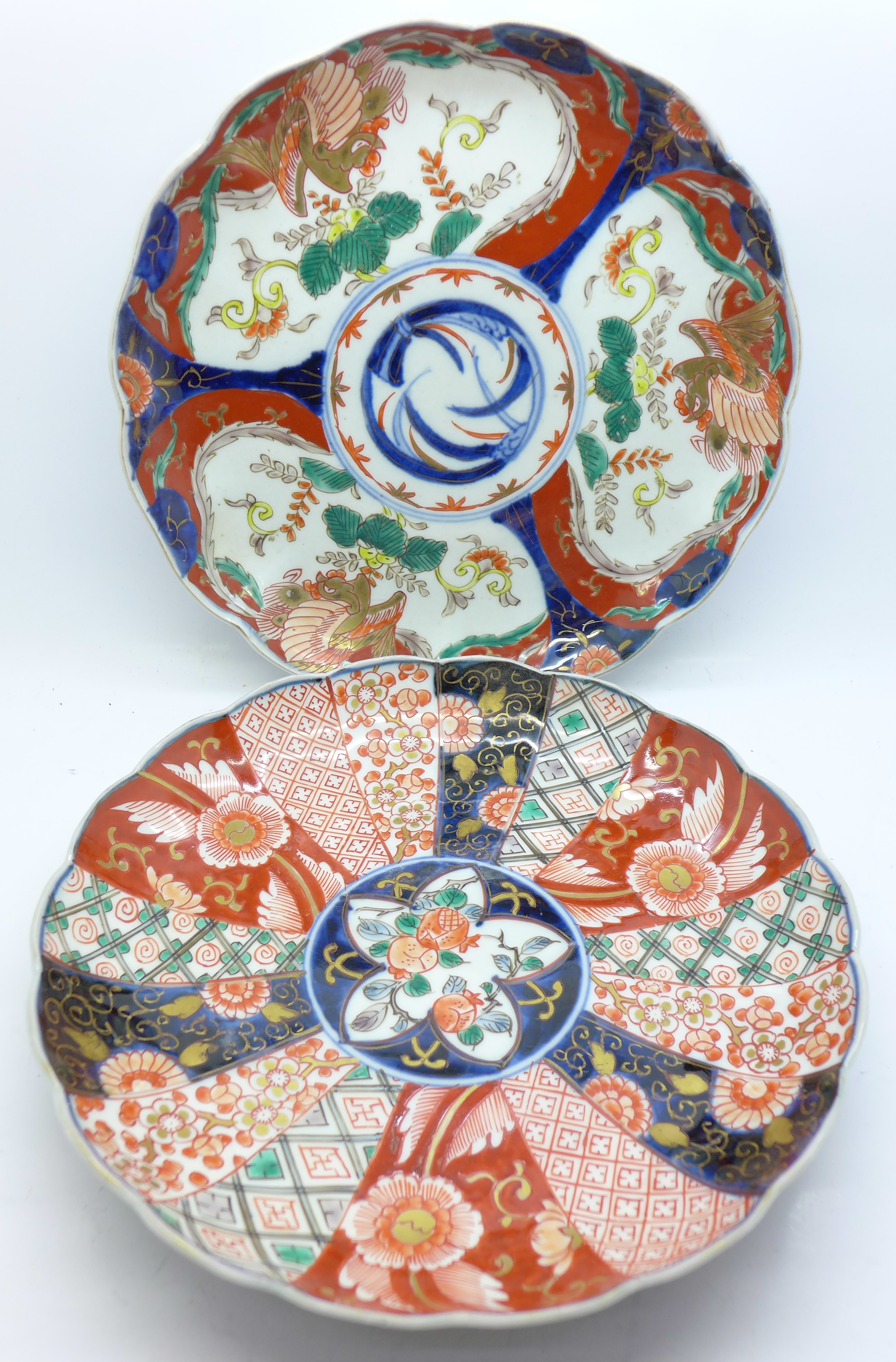 Two Imari plates