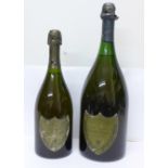 Two bottles of Moet et Chandon Cuvee Dom Perignon Champagne,
