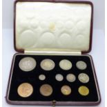 A 1937 specimen coin set,