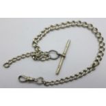 A silver Albert watch chain, 26.