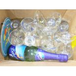 A collection of Babycham glasses, etc.