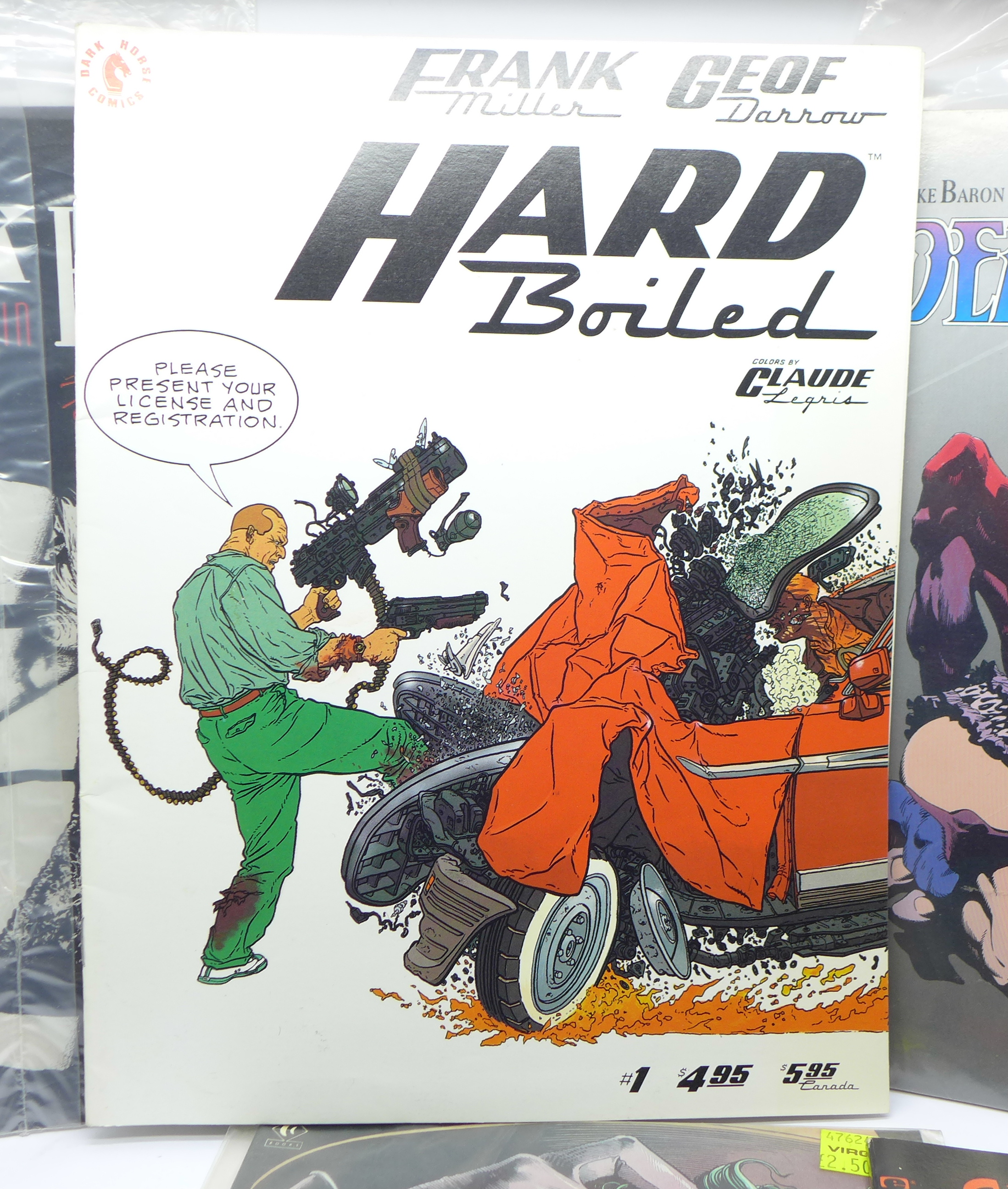 Six comics, Hard Boiled No.1, Batman The Killing Joke, Hellraiser, Deadman, Black Kiss No. - Image 2 of 2