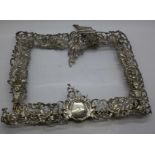 A Victorian silver photograph frame, for repair,