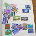 Stamps:- Small stock book with mainly QEII mint and used collectors duplicates for mainly