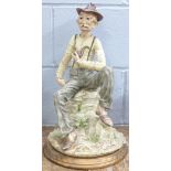 A Capodimonte figure, signed B.