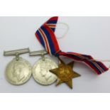 Three WWII medals