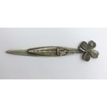 A bookmark with shamrock,