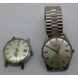 A Seiko wristwatch and a Tissot automatic Seastar wristwatch