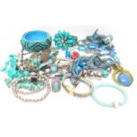 Costume jewellery including turquoise,