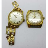 Two wristwatches, Delfin,