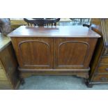 A Victorian mahogany fitted serving table