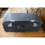 A vintage vehicle trunk