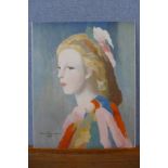 A Marie Laurencin (French) portrait print, unframed, 46cm x 33cm