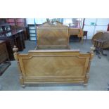 A 19th Century French fruitwood double bed