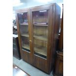 A French oak two door bookcase