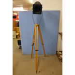 A spotlight on tripod stand