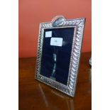 A silver photograph frame