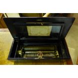 A 19th Century Swiss inlaid rosewood 8-air music box