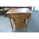 A French walnut lady's vanity table