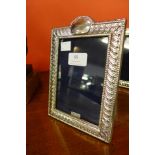 A silver photograph frame