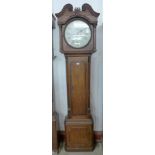 A 19th Century 8-day oak longcase clock,