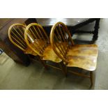 A set of three Ercol chairs