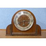 An Art Deco mahogany Westminster and Whittington chime mantel clock