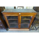 A Victorian mahogany bookcase top on associated plinth