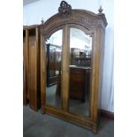 A 19th Century French walnut armoire