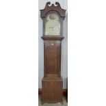 A 19th Century oak 30-hour longcase clock,