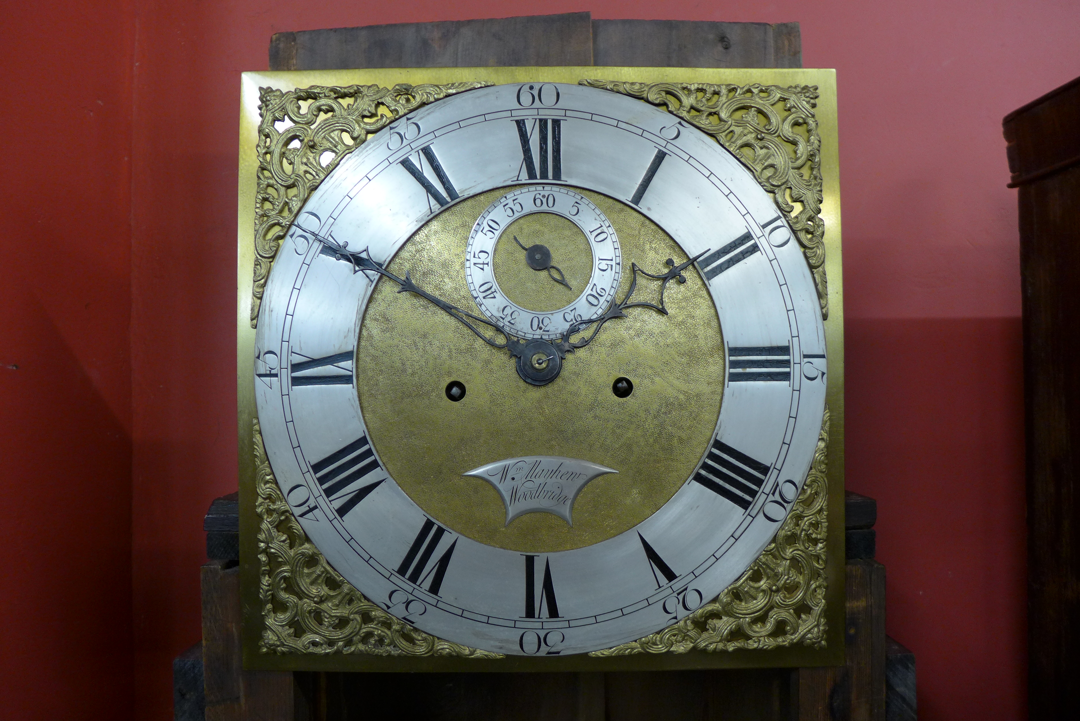 A George III oak 8-day longcase clock, the brass dial signed Wm. - Image 2 of 4