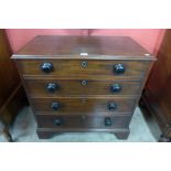 A George III mahogany bachelors chest of drawers