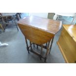 A small oak gateleg table