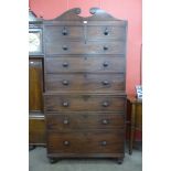 A Victorian mahogany chest on chest