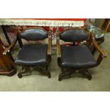 A pair of Italian oak Savanola chairs